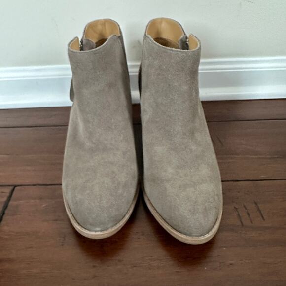 Vionic Anne Womens 8.5 Leather Suede Ankle Bootie Faux Snakeskin Block Heel - Picture 5 of 9